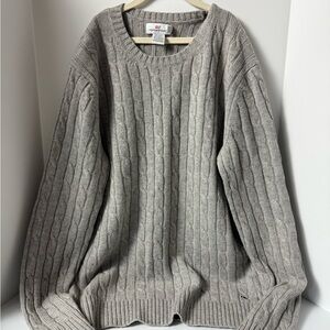 Vineyard Vines Gray Cable Knit Sweater